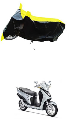 VESMEI Two Wheeler Cover for Hero(Leap Hybrid SES BS6, Yellow)