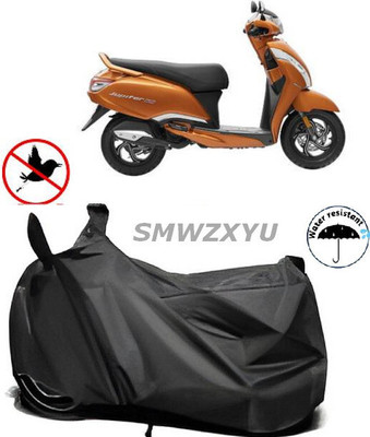 SK AUTO Waterproof Two Wheeler Cover for TVS(Black)