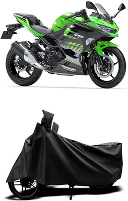amtec Waterproof Two Wheeler Cover for Kawasaki(Ninja 250, Black)