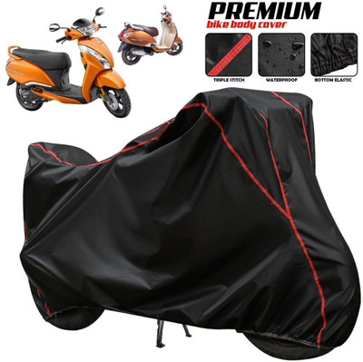 xodi Waterproof Two Wheeler Cover for TVS(Jupiter Grande BS6, Black, Red, Multicolor)
