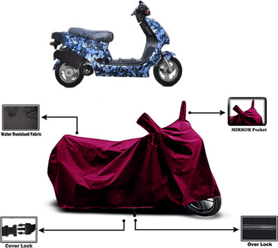 Amexride Two Wheeler Cover for Hero Electric(Electric AXLHE-20, Maroon)