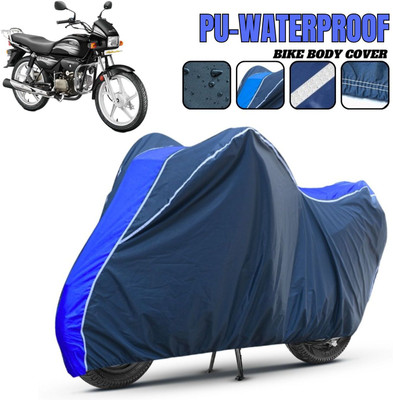 HILLSTAR Waterproof Two Wheeler Cover for Hero(Splendor, Blue, White)