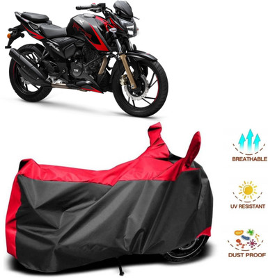 HWSXQAE Waterproof Two Wheeler Cover for TVS(Apache RTR 200, Red)