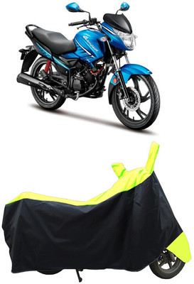 Coxtor Waterproof Two Wheeler Cover for Hero(Glamour i3s BS6, Green, Black)