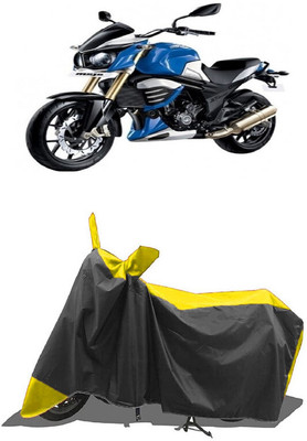 SUGASHRI Waterproof Two Wheeler Cover for Mahindra(MOJO XT 300, Yellow, Black)
