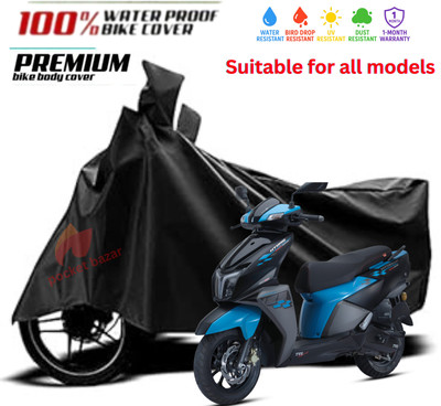 pocket bazar Waterproof Two Wheeler Cover for TVS(NTORQ, Black)