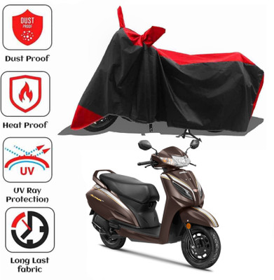 AIKOZIYA Waterproof Two Wheeler Cover for Honda(Activa, Black, Red)
