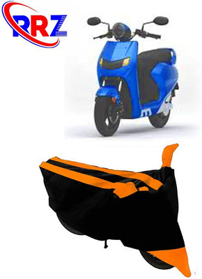 RRZ Waterproof Two Wheeler Cover for 22Motors(Flow, Black, Orange)
