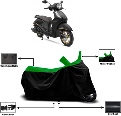 Amexride Two Wheeler Cover for Yamaha(Fascino 125 FI, Green)
