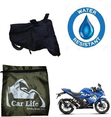 Car Life Waterproof Two Wheeler Cover for Suzuki(Gixxer SF, Black)
