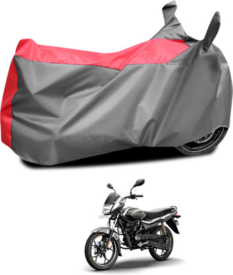PAGORA Waterproof Two Wheeler Cover for Bajaj(Platina 110, Grey, Red)