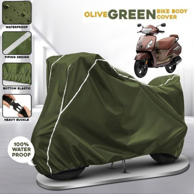 AutoGalaxy Waterproof Two Wheeler Cover for TVS(Jupiter, Green)