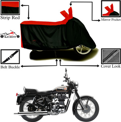 AASHTIK MART Two Wheeler Cover for Royal Enfield(Classic 350, Red, Black)