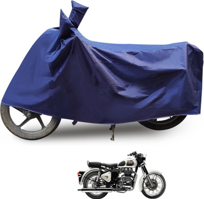 MOCKHE Two Wheeler Cover for Royal Enfield(Classic 350, Blue)