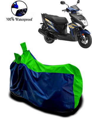 Autofly Waterproof Two Wheeler Cover for Yamaha(Cygnus Ray ZR, Blue, Green)