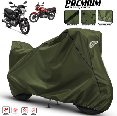 xodi Waterproof Two Wheeler Cover for Hero(Super Splendor, Green, Black)