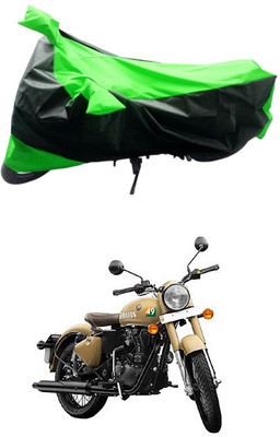 Mdstar Waterproof Two Wheeler Cover for Royal Enfield(350, Green, Black)