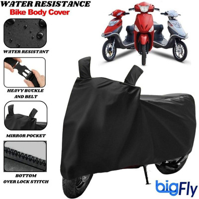 BigFly Two Wheeler Cover for Hero Electric(Electric Scooter, Black)