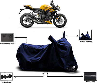 Amexride Two Wheeler Cover for Triumph(Street Triple RS, Blue)