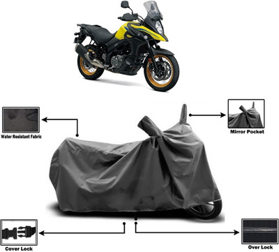 Amexride Two Wheeler Cover for Suzuki(V Strom 650, Grey)