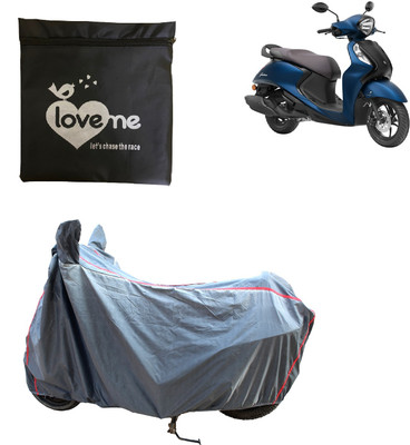 Love Me Waterproof Two Wheeler Cover for Yamaha(Fascino, Silver)