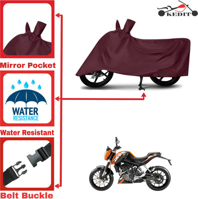 KEDIT Two Wheeler Cover for KTM(125 Duke, Maroon)