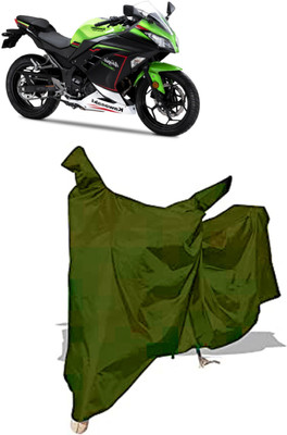 Amexride Two Wheeler Cover for Kawasaki(Ninja 300, Maroon)