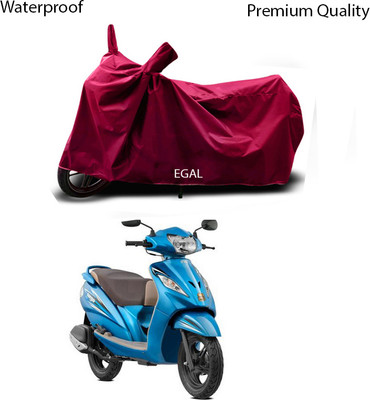 EGAL Waterproof Two Wheeler Cover for TVS(Wego BS6, Maroon)