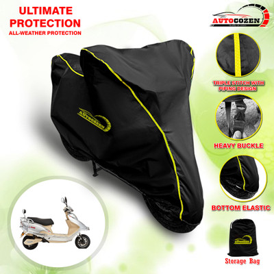 AUTOCOZEN Waterproof Two Wheeler Cover for Tunwal(Sport 63 60V, Black)
