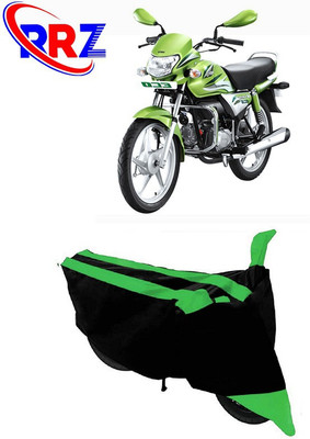RRZ Waterproof Two Wheeler Cover for Hero(HF Deluxe Eco, Black, Green)