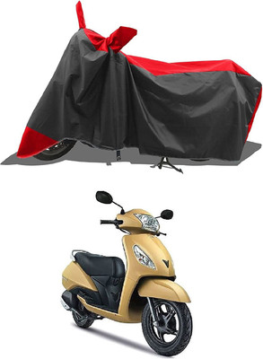 WMIZEXA Waterproof Two Wheeler Cover for TVS(Jupiter Grande BS6, Red, Black)