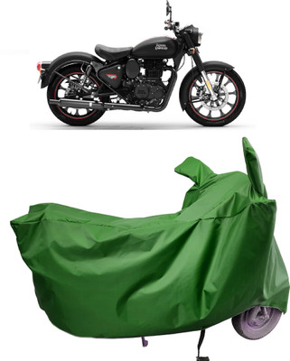 Amexride Two Wheeler Cover for Royal Enfield(Classic Stealth Black BS6, Maroon)