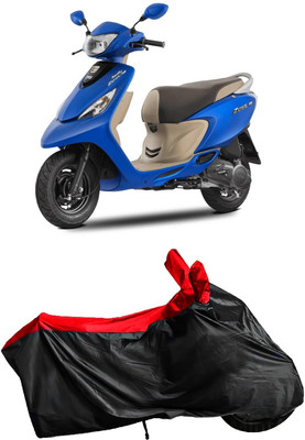 Autofly Waterproof Two Wheeler Cover for TVS(Zest 110, Red, Black)