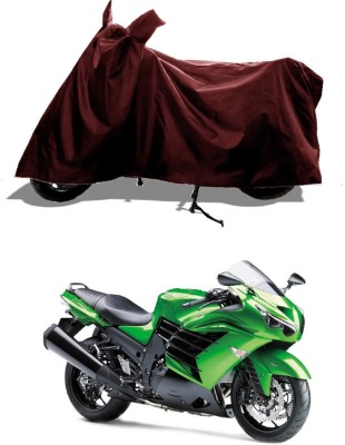 GROFATIK Two Wheeler Cover for Kawasaki(Ninja ZX-14R, Maroon)