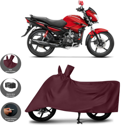 WMIZEXA Waterproof Two Wheeler Cover for Hero(Glamour i3s, Maroon)