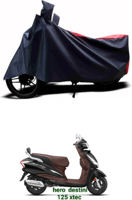 Mdstar Waterproof Two Wheeler Cover for Hero(Destini 125, Red, Blue)