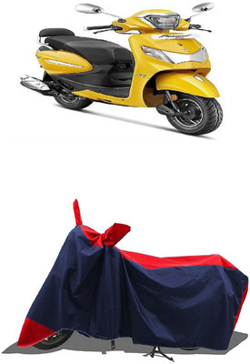 SUGASHRI Waterproof Two Wheeler Cover for TVS(Scooty Zest BS6, Red, Blue)