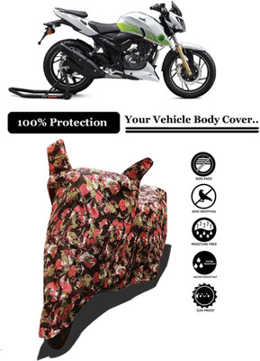 Amexride Two Wheeler Cover for TVS(Apache RTR 200 Fi E100, Multicolor)