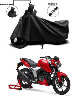 KEDIT Two Wheeler Cover for TVS(Apache RTR 200 4V, Black)