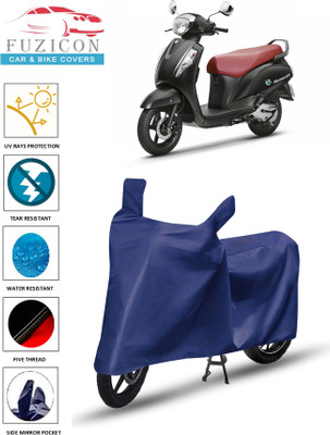 FUZICON Waterproof Two Wheeler Cover for Suzuki(Access 125, Blue)
