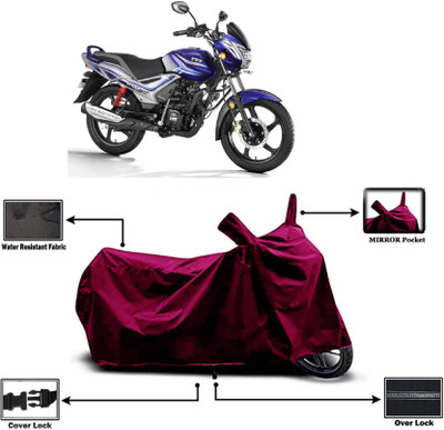 KEDIT Two Wheeler Cover for Universal For Bike(Star City, Maroon)