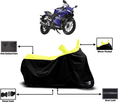 Amexride Two Wheeler Cover for Yamaha(YZF R15 S, Yellow)