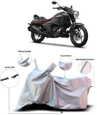 SEBONGO Waterproof Two Wheeler Cover for Suzuki(Intruder, Silver)