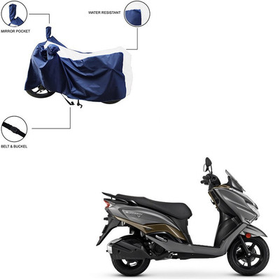 Furnish Flow Two Wheeler Cover for Suzuki(White)