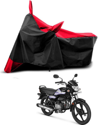 KEDIT Two Wheeler Cover for Hero(HF Deluxe, Red, Black)