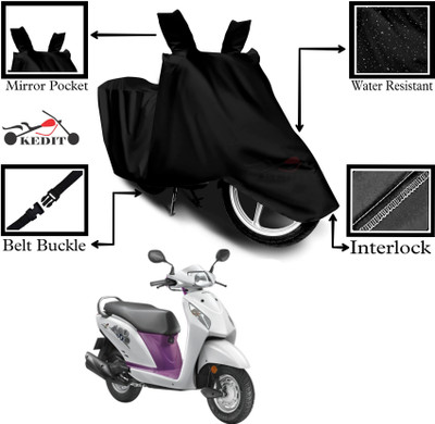 KEDIT Two Wheeler Cover for Honda(Activa i, Black)
