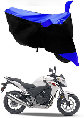 MMSSTAR Waterproof Two Wheeler Cover for Honda(CB500F, Blue, Black)