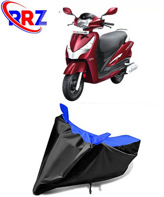 RRZ Waterproof Two Wheeler Cover for Hero(Destini 125, Black, Blue)