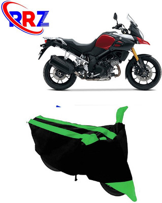RRZ Waterproof Two Wheeler Cover for Suzuki(V Strom 1000, Black, Green)