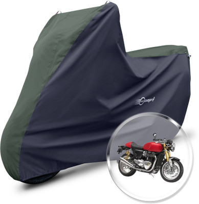 Neodrift Two Wheeler Cover for Triumph(Thruxton 1200 R, Green, Black)